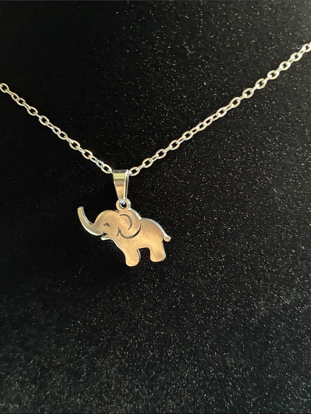 Silver Elephant Pendant Necklace - Cute Elephant Charm